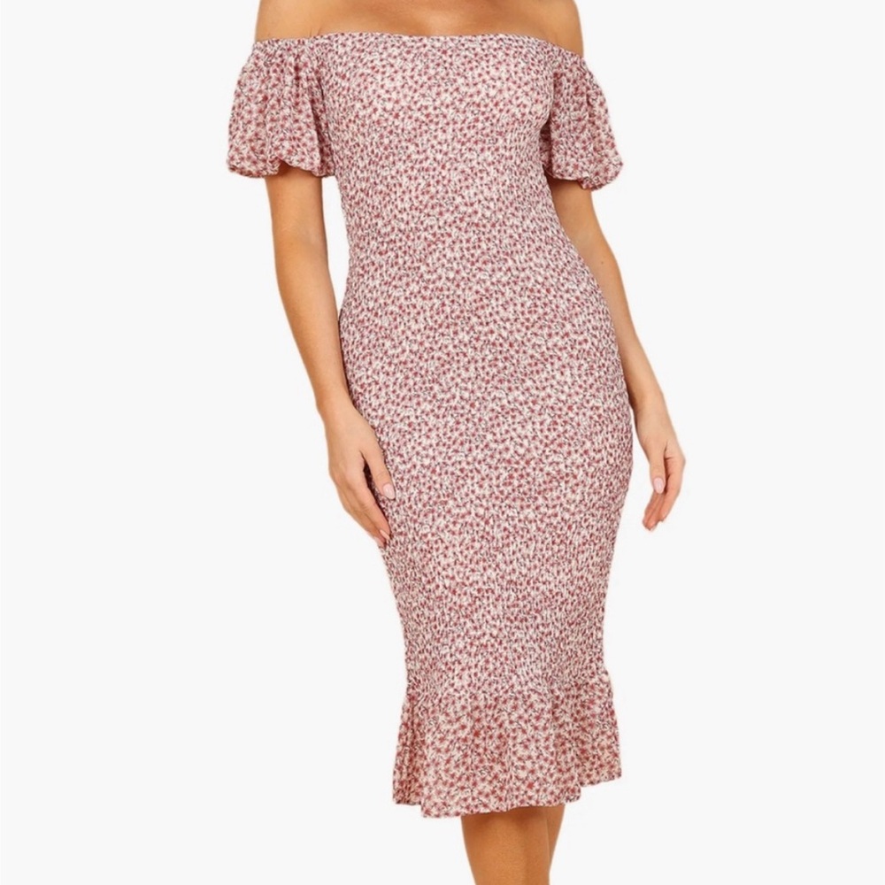 Petal & Pup red floral smocked dress - Large